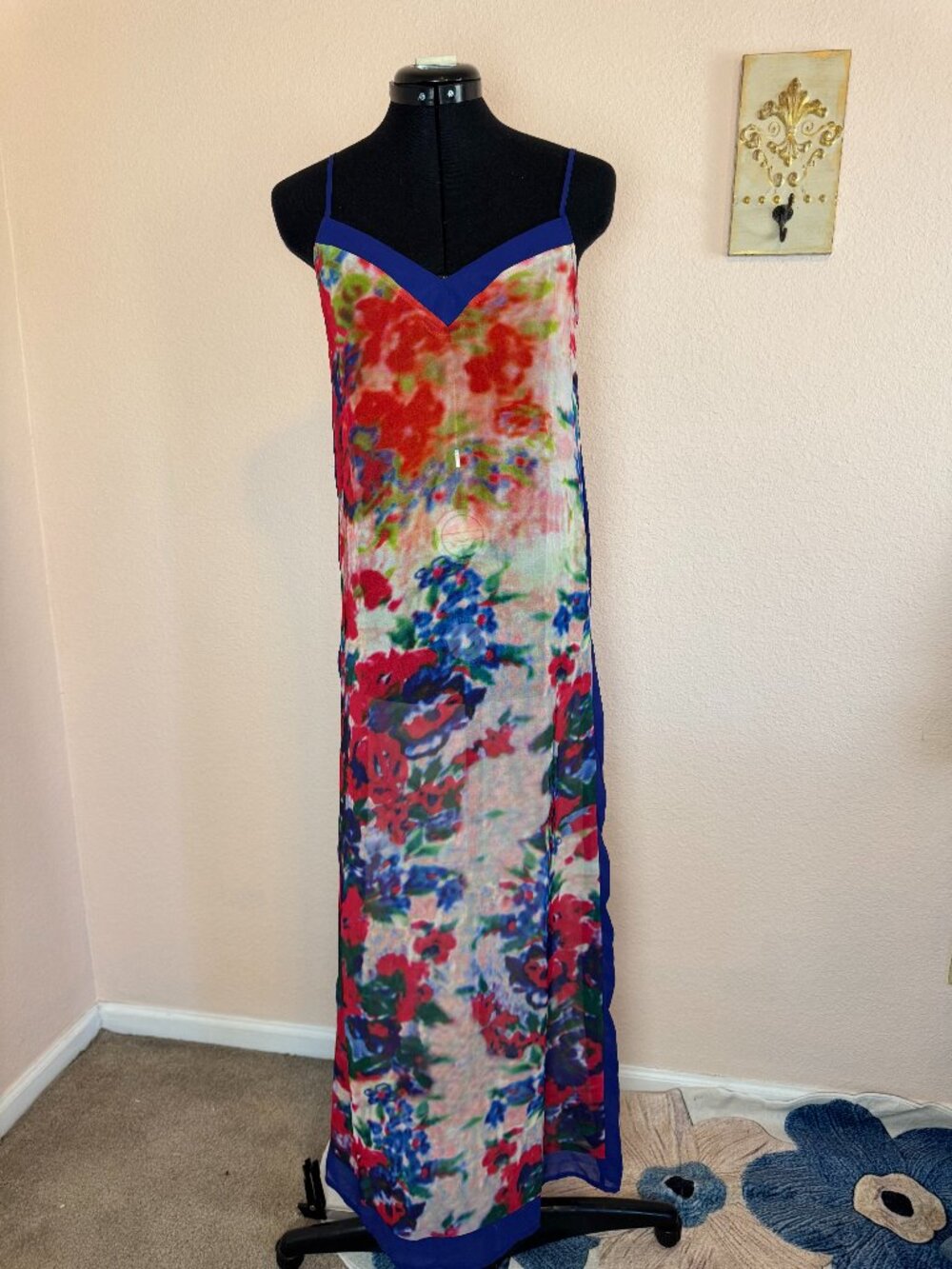 NWOT Staring at Stars Maxi Dress Sheer Small